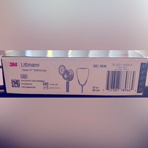 New Littmann Classic III Stethoscope in Blue and Silver.